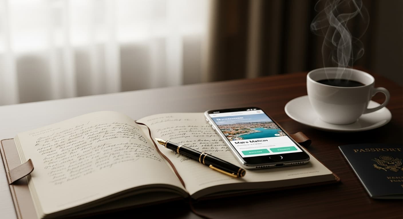 Documentos financieros y calculadora sobre escritorio analizando costos de viaje