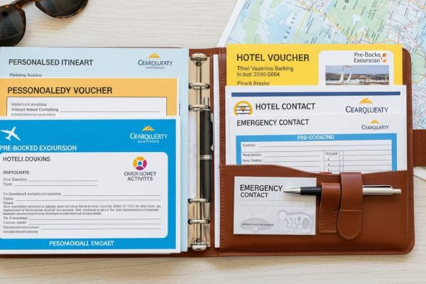 Documentación completa con vouchers y contactos de emergencia para tus consejos viajes de lujo personalizados