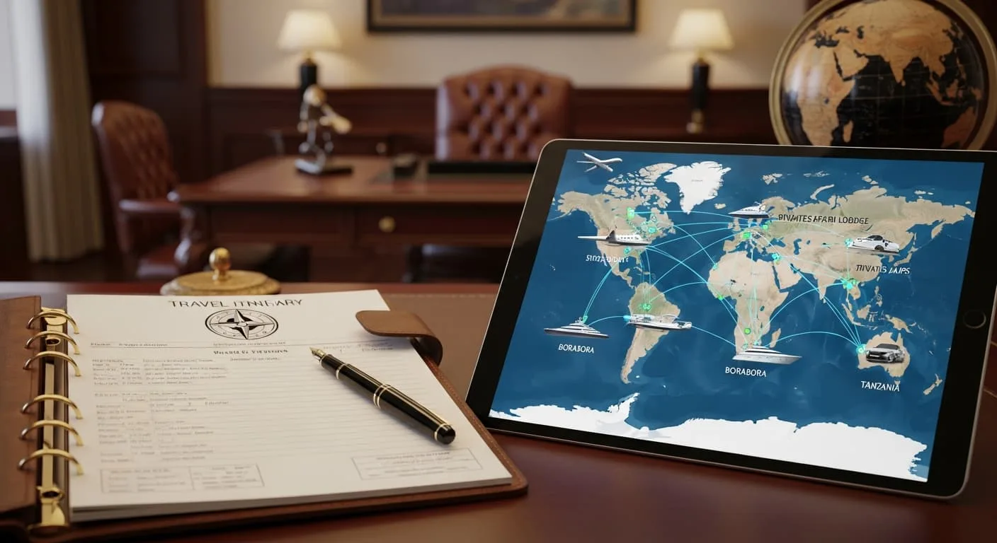 Gestión logística profesional de viajes a medida de lujo