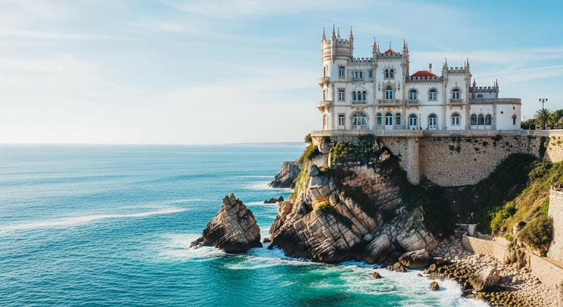 Arquitectura aristocrática frente al mar en un viaje de lujo a Cascais