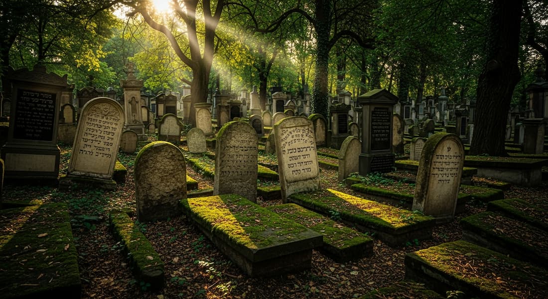 Antiguo Cementerio Judío en el barrio de Josefov Praga